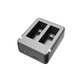 FixPremium - Charging Station for 2 GoPro Batteries (Hero (2018)/Hero 5/Hero 6/Hero 7/Hero 8), black