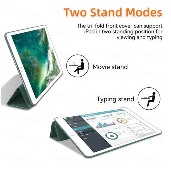 FixPremium - Silicone Flip Case for iPad Pro 12.9" (4th, 5th Gen), green