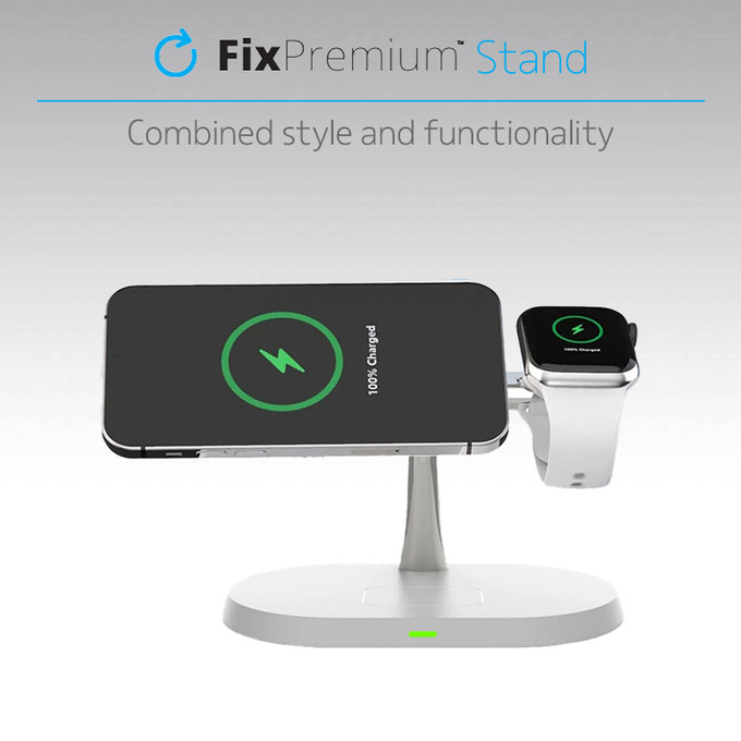 FixPremium - MagSafe Stand 3in1 for iPhone, Apple Watch & AirPods, black