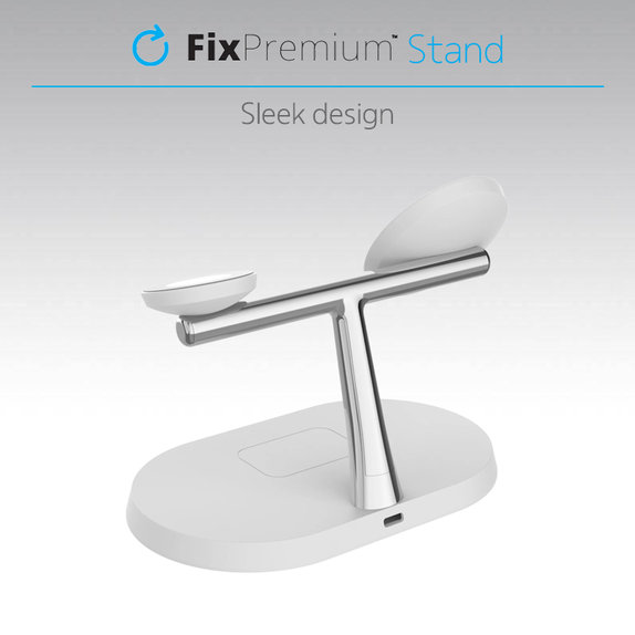 FixPremium - MagSafe Stand 3in1 for iPhone, Apple Watch & AirPods, white