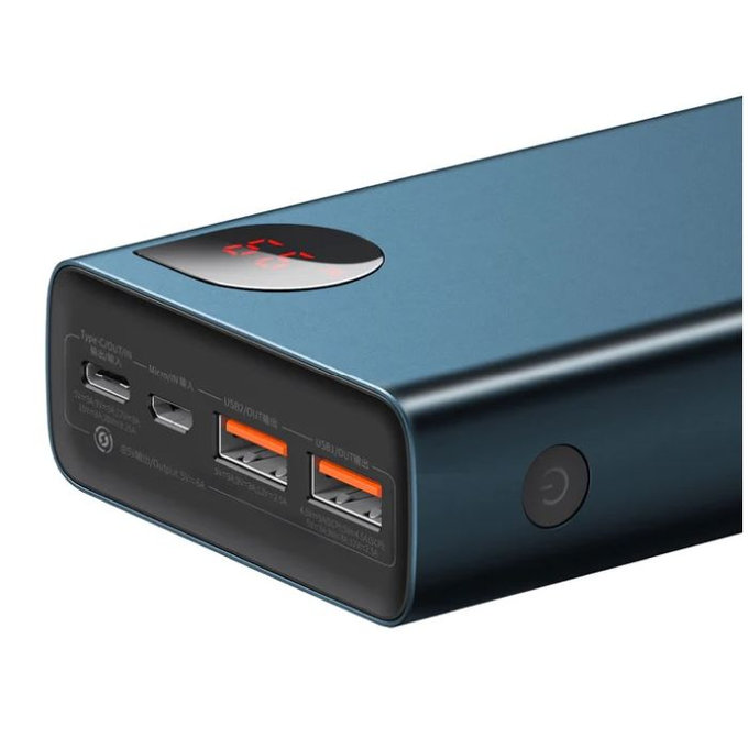 Baseus - 65W PowerBank 20 000 mAh, blue