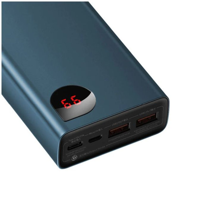 Baseus - 65W PowerBank 20 000 mAh, blue