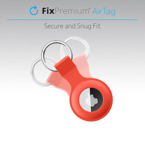 FixPremium - Silicone Keychain for AirTag, black