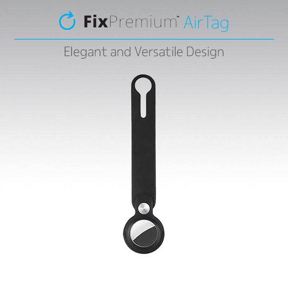 FixPremium - Leather Keychain for AirTag, blue