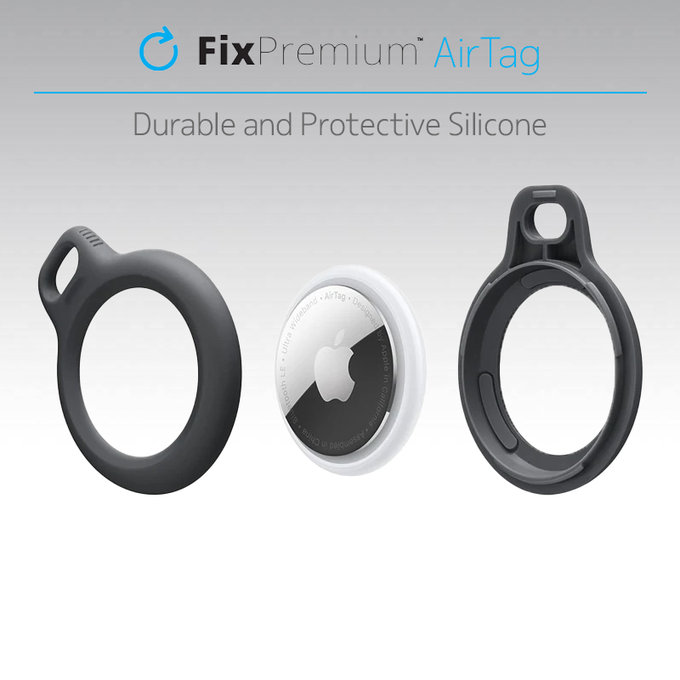 FixPremium - Case with String for AirTag, black