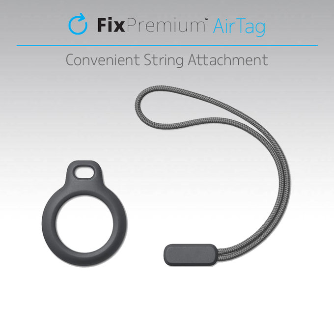 FixPremium - Case with String for AirTag, black