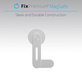FixPremium - MagSafe Holder for iPhone for Notebook, silver