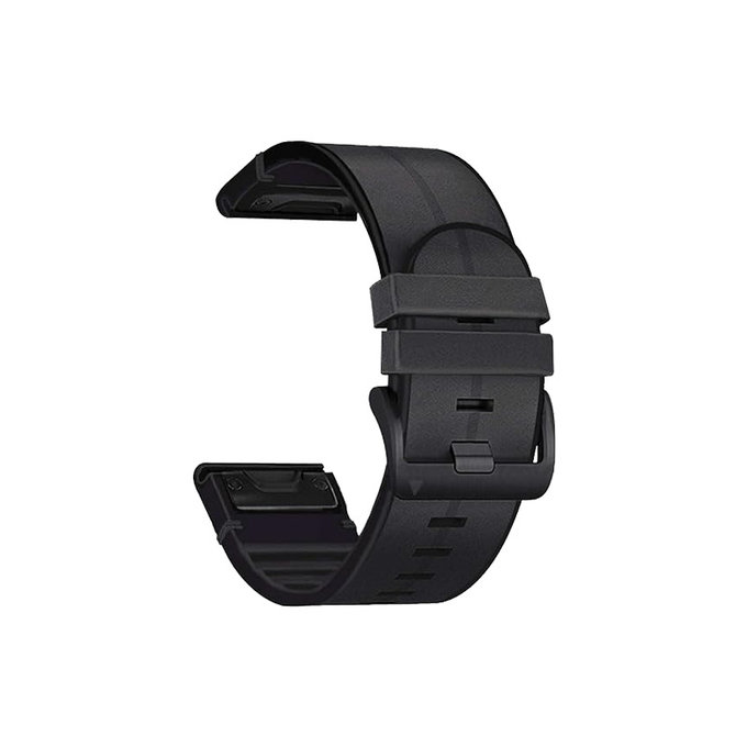 FixPremium - Leather Strap for Garmin (QuickFit 26mm), black