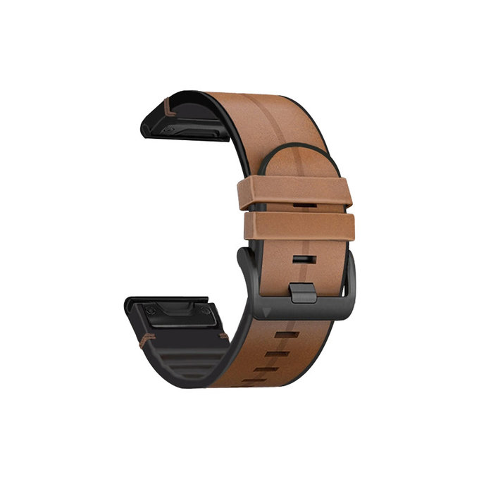 FixPremium - Leather Strap for Garmin (QuickFit 26mm), light brown