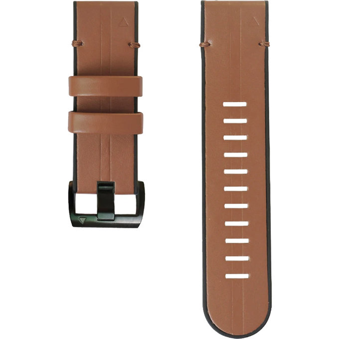 FixPremium - Leather Strap for Garmin (QuickFit 26mm), light brown