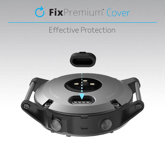 FixPremium - Charging Port Cover for Garmin Watch, grey