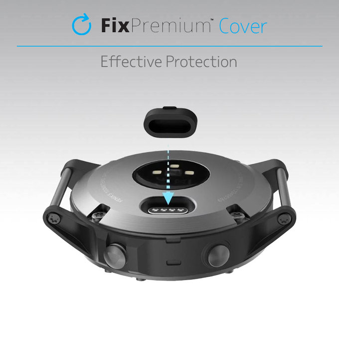 FixPremium - Charging Port Cover for Garmin Watch, grey