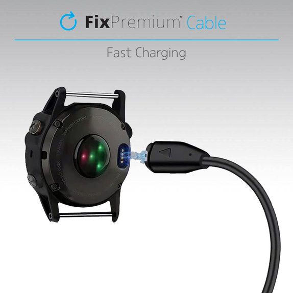 FixPremium - USB-C Charging Cable for Garmin Watch, black