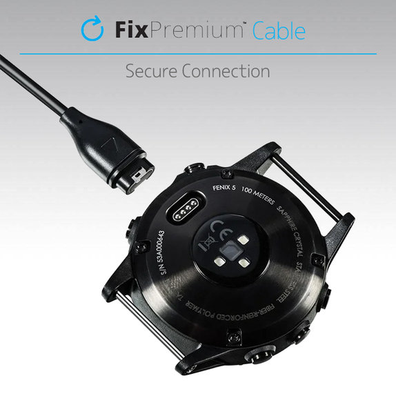FixPremium - USB-C Charging Cable for Garmin Watch, black