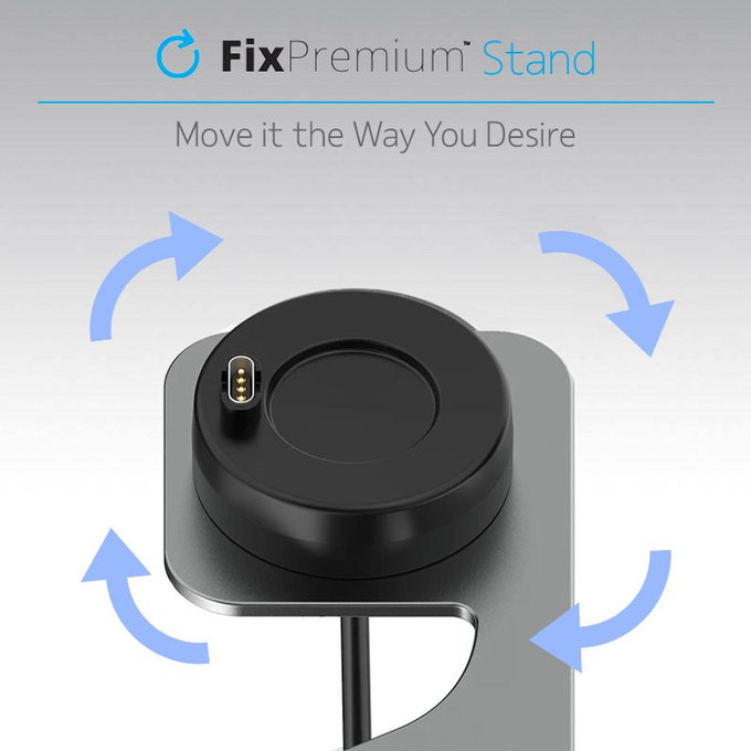 FixPremium - Charging Stand for Garmin Watch, space grey