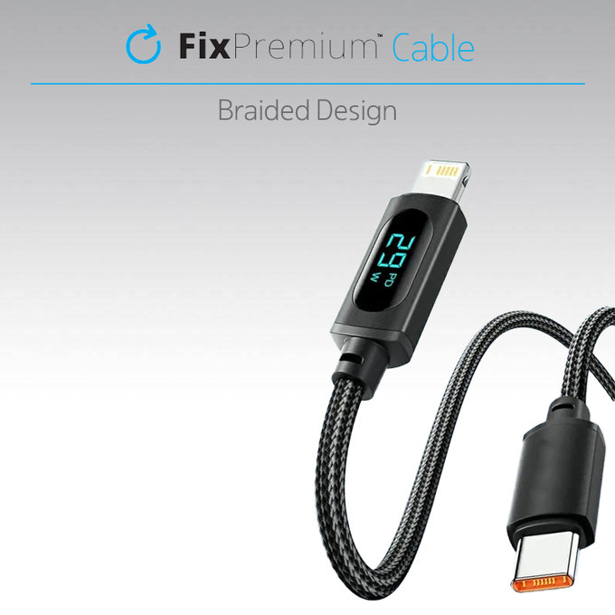 FixPremium - USB-C / USB Cable with Function Power Delivery (1m), black