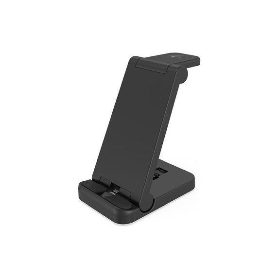 FixPremium - Folding 3in1 Stand for iPhone, Apple Watch & AirPods, black