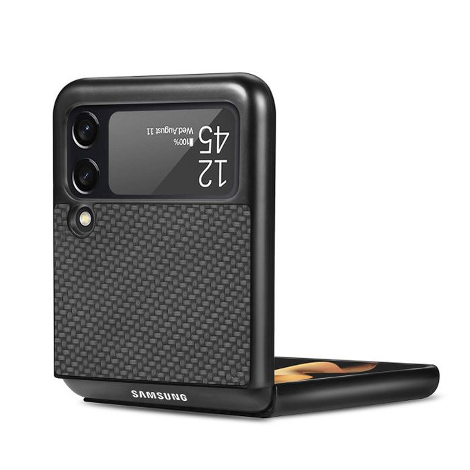 FixPremium - Case Carbon for Samsung Galaxy Z Flip 4, brown