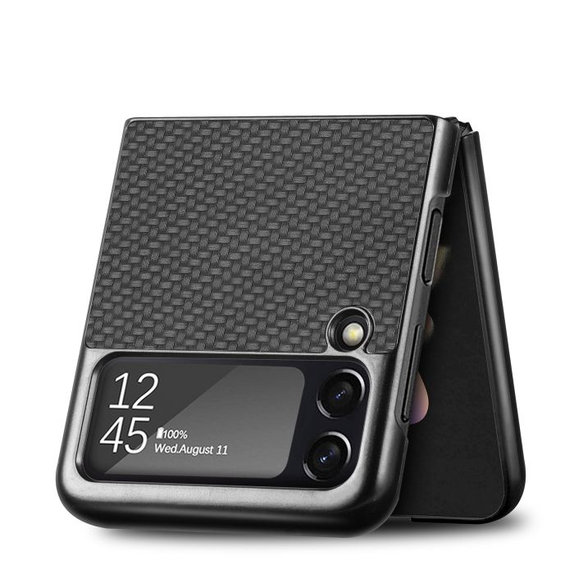 FixPremium - Case Carbon for Samsung Galaxy Z Flip 4, brown