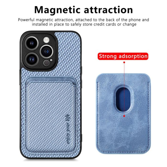FixPremium - Case Carbon s MagSafe Wallet for iPhone 12 mini, black