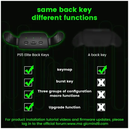 FixPremium - PS5 DualSense Back Button Attachment, black