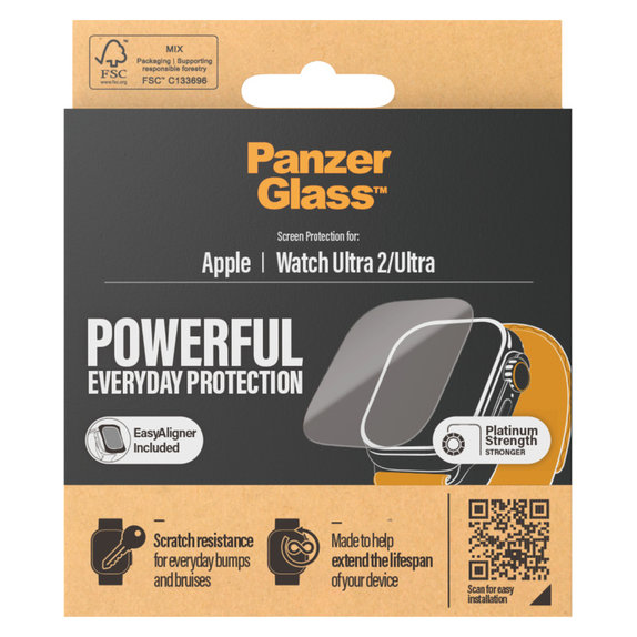 Tempered Glass AB for Apple Watch Ultra 2/Ultra, Clear, PanzerGlass
