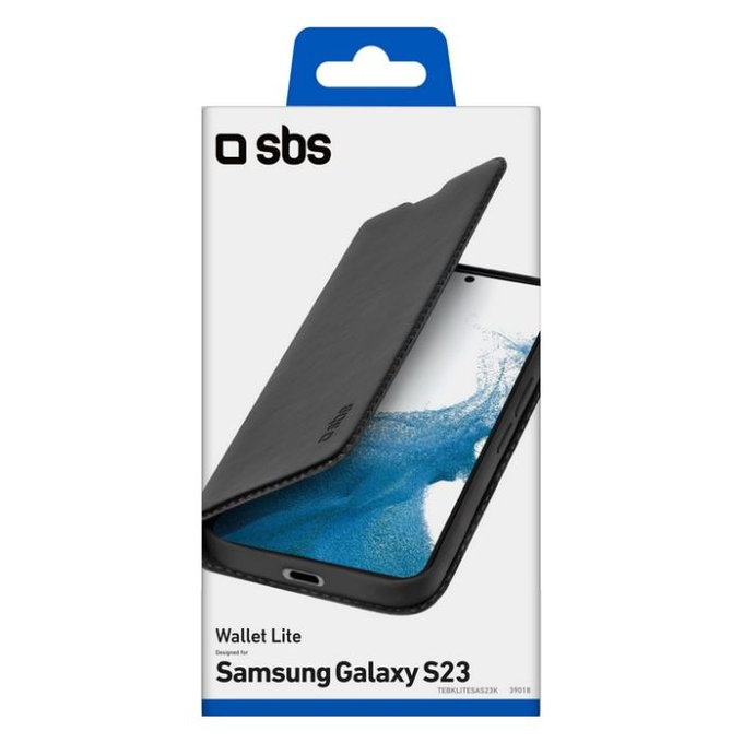 SBS - Case Book Wallet Lite for Samsung Galaxy S23, black