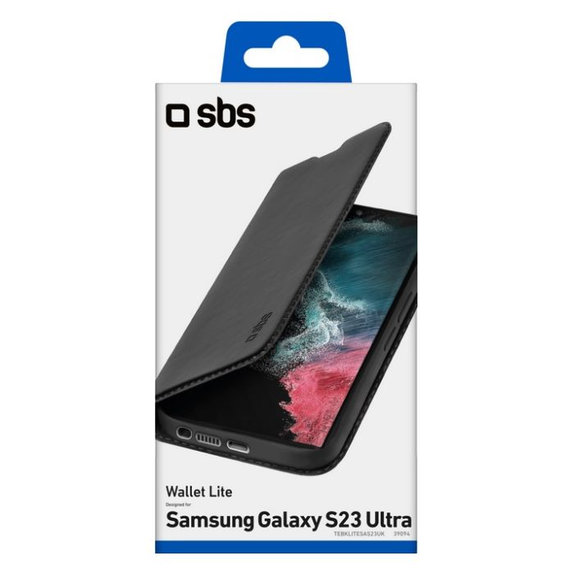 SBS - Case Book Wallet Lite for Samsung Galaxy S23 Ultra, black