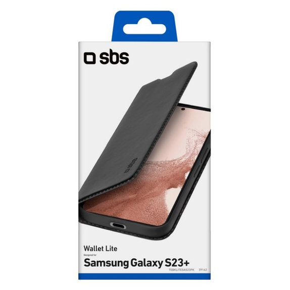 SBS - Case Book Wallet Lite for Samsung Galaxy S23+, black