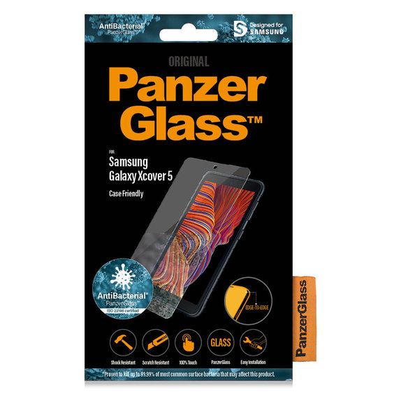 Tempered Glass Case Friendly AB for Samsung Galaxy Xcover 5, Clear, PanzerGlass