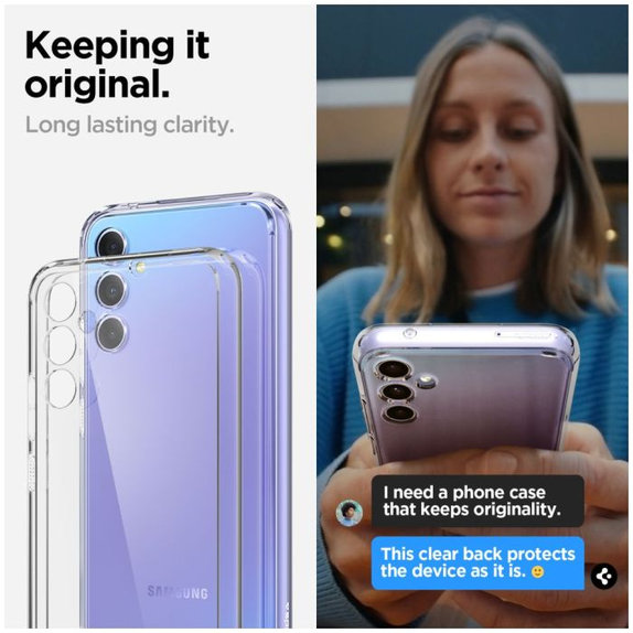Spigen - Case Ultra Hybrid for Samsung Galaxy A34 5G, crystal clear
