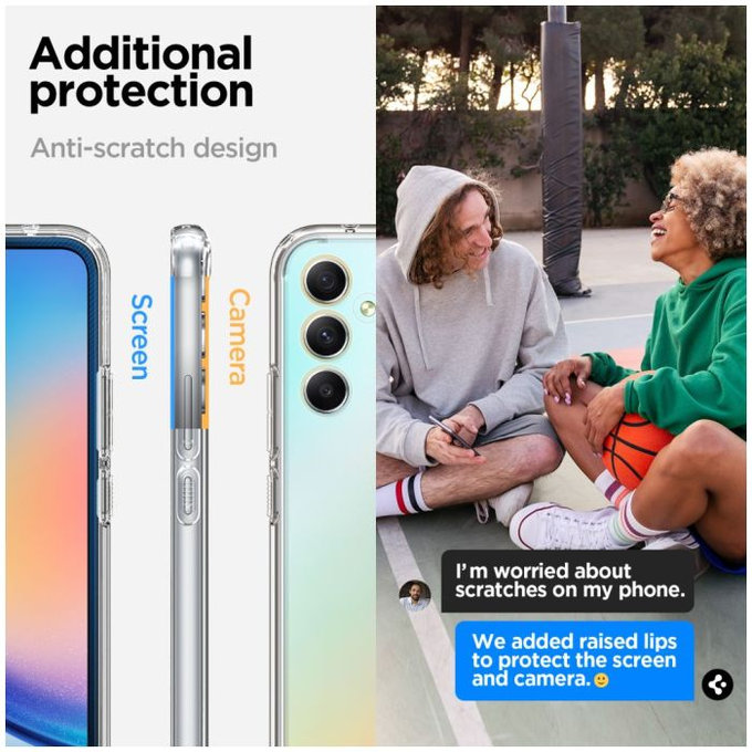 Spigen - Case Ultra Hybrid for Samsung Galaxy A34 5G, crystal clear