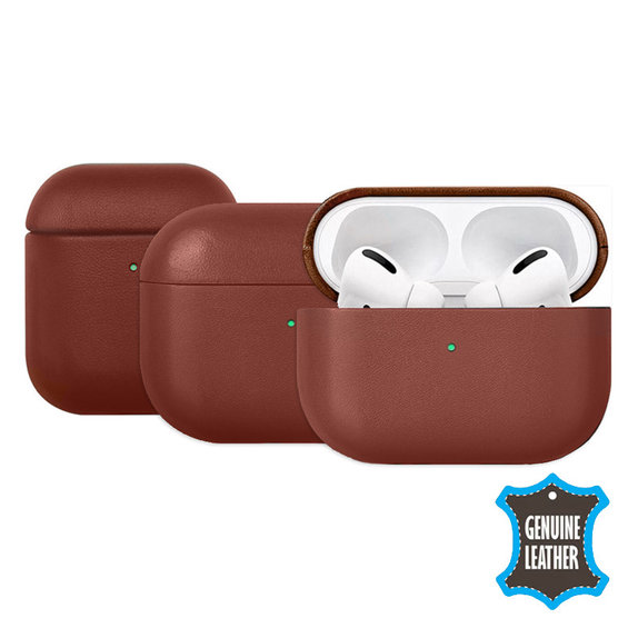 FixPremium - Leather Case for AirPods 1 & 2, brown