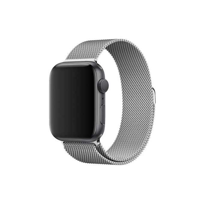 FixPremium - Strap Milanese Loop for Apple Watch (42, 44, 45 & 49mm), silver