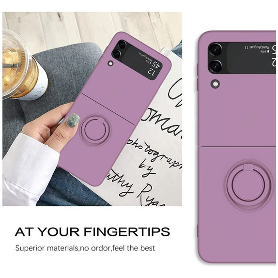 FixPremium - Case Ring for Samsung Galaxy Z Flip 4, purple