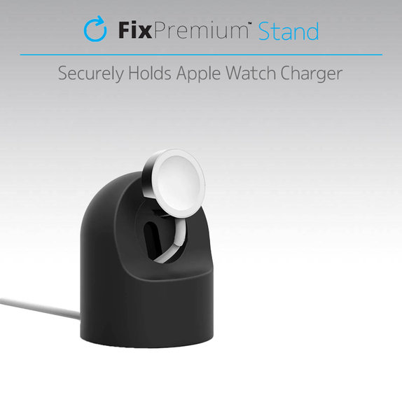 FixPremium - Silicone Stand for Apple Watch, black
