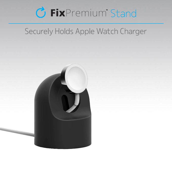 FixPremium - Silicone Stand for Apple Watch, black