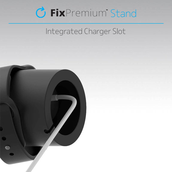 FixPremium - Silicone Stand for Apple Watch, black