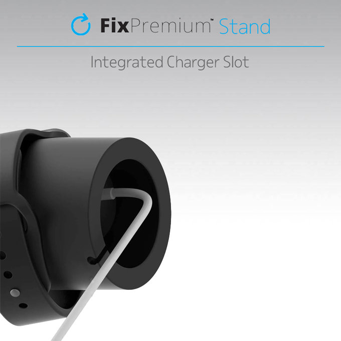 FixPremium - Silicone Stand for Apple Watch, black