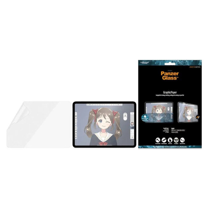 GraphicPaper Case Protective Film for iPad (7th Gen 2019), Clear, PanzerGlass