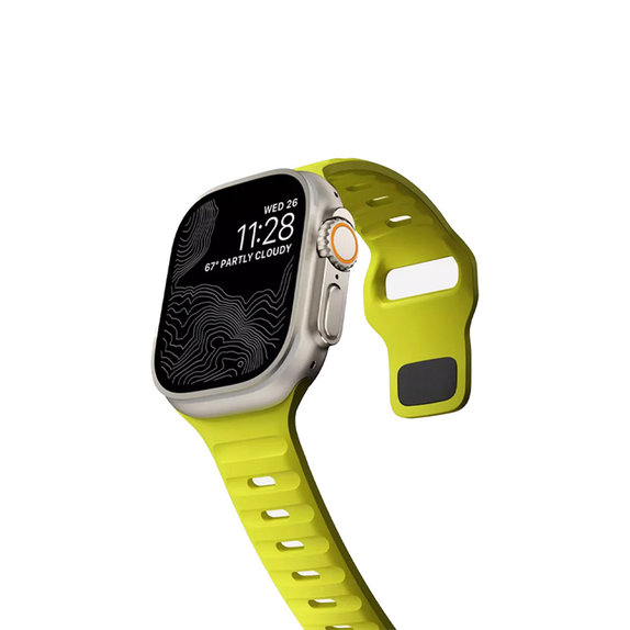 FixPremium - Strap Sport Silicone for Apple Watch (38, 40 & 41mm), tartrazine