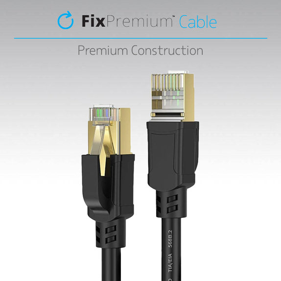 FixPremium - Ethernet Cable - RJ45 / RJ45 (1m), black