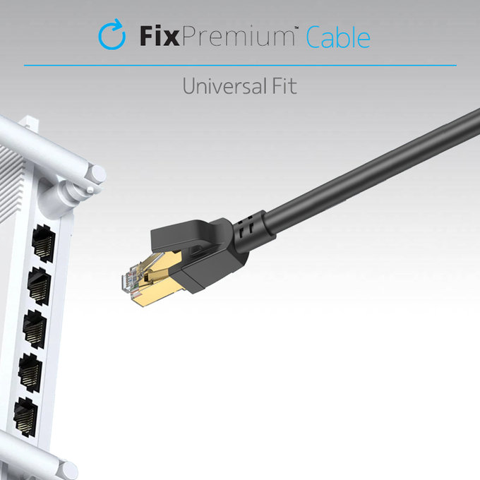 FixPremium - Ethernet Cable - RJ45 / RJ45 (1m), black