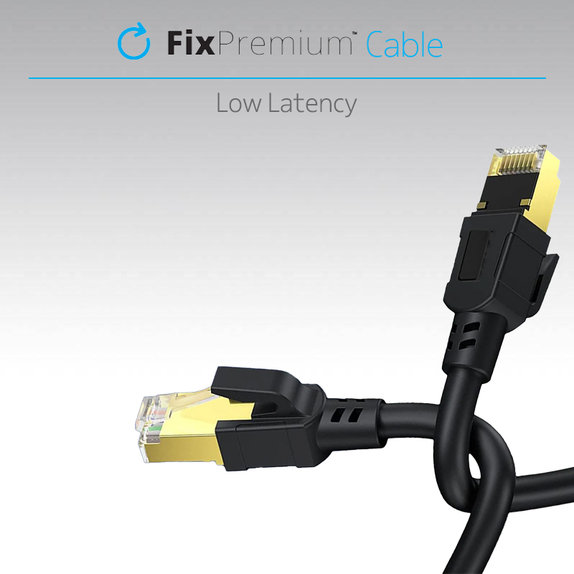 FixPremium - Ethernet Cable - RJ45 / RJ45 (1m), black