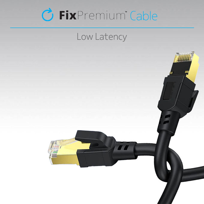 FixPremium - Ethernet Cable - RJ45 / RJ45 (1m), black