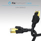 FixPremium - Ethernet Cable - RJ45 / RJ45 (1m), black