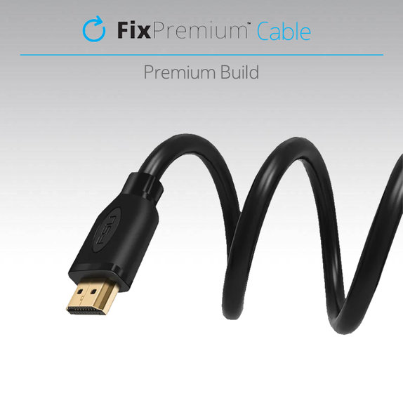 FixPremium - HDMI / HDMI Cable, HDMI 2.0 (1m), black