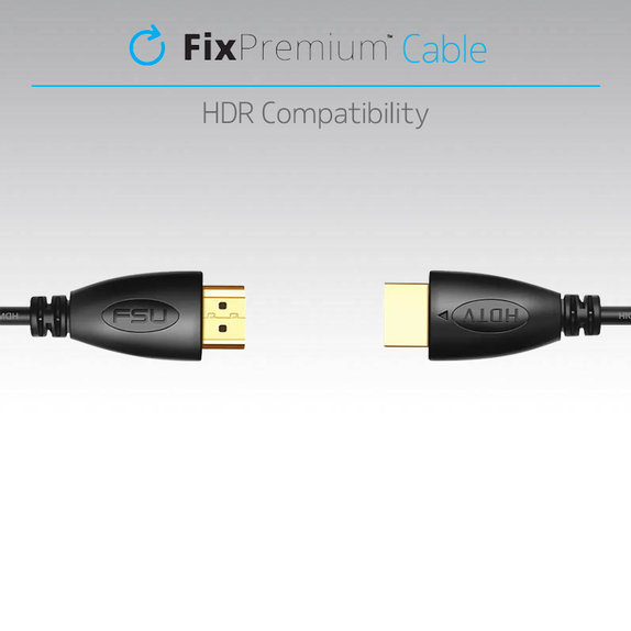 FixPremium - HDMI / HDMI Cable, HDMI 2.0 (1m), black