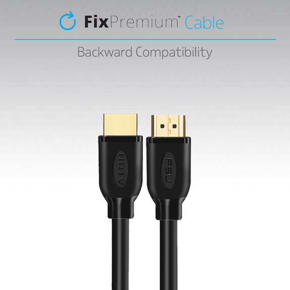 FixPremium - HDMI / HDMI Cable, HDMI 2.0 (1m), black