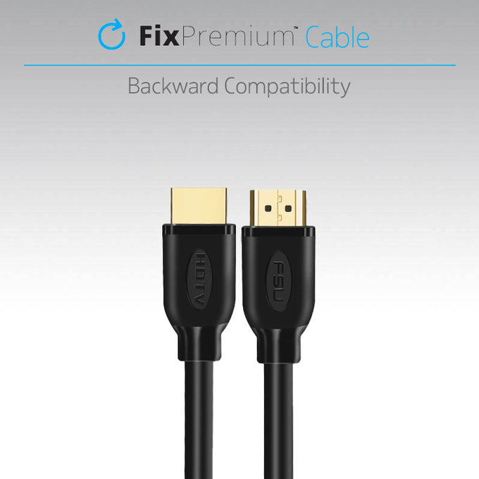 FixPremium - HDMI / HDMI Cable, HDMI 2.0 (1m), black